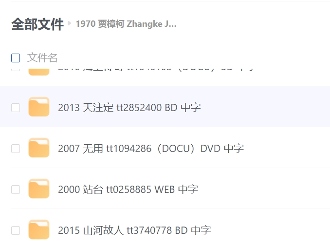 贾樟柯电影合集 1080P 中文字幕
