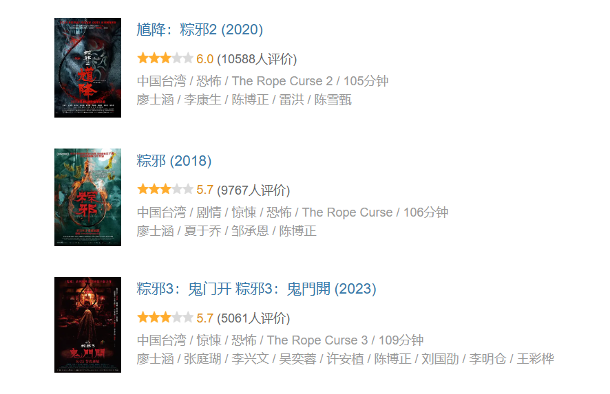 粽邪系列3部合集 1080P 中文字幕 7.8G