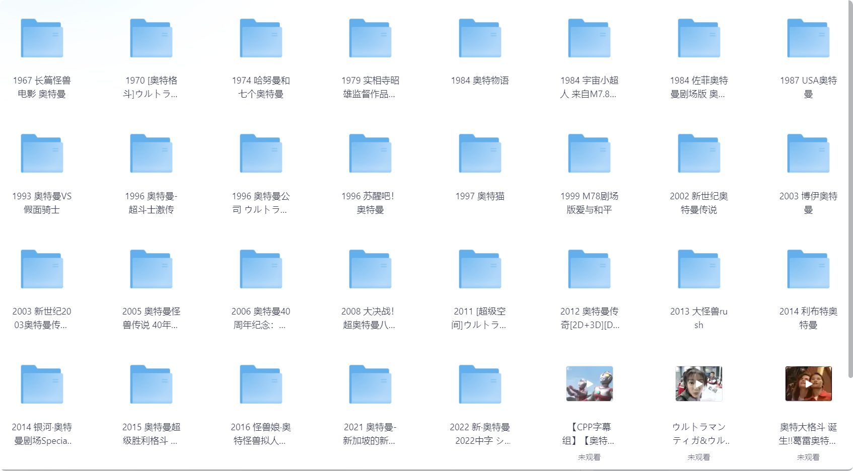 奥特曼大合集(剧集45部+37部电影动漫)1080P 高清 内封中字幕 2.9T