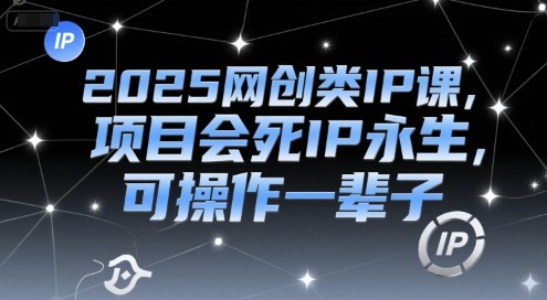 2025网创类IP课,项目会死IP永生可操作一辈子【217MB/MP4】