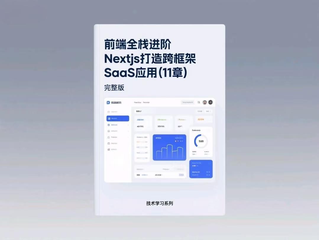前端全栈进阶 Nextjs打造跨框架SaaS应用(11章) 完整版【4.3GB】